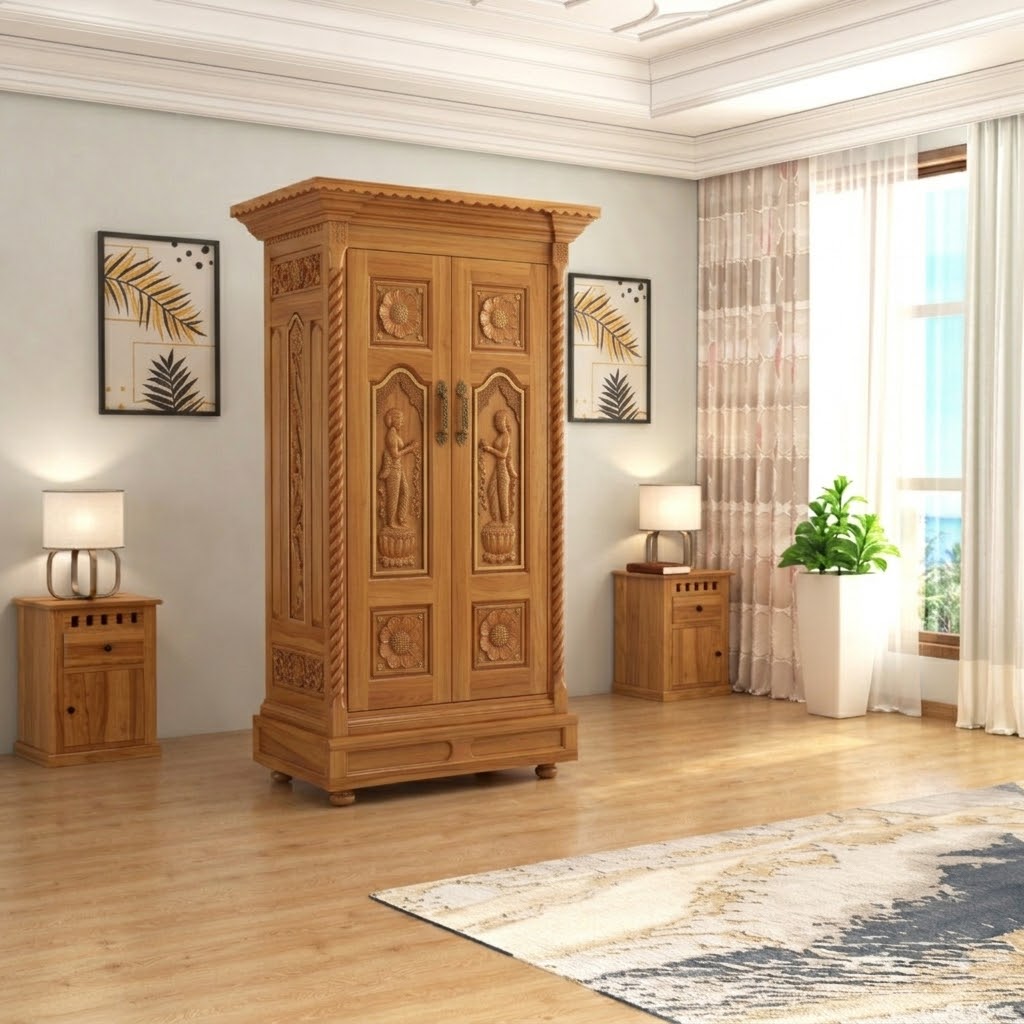 wooden wardrobe